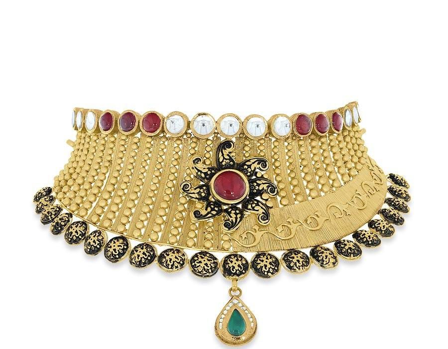 Samaja-Mudhra-Gold-Choker-Necklace